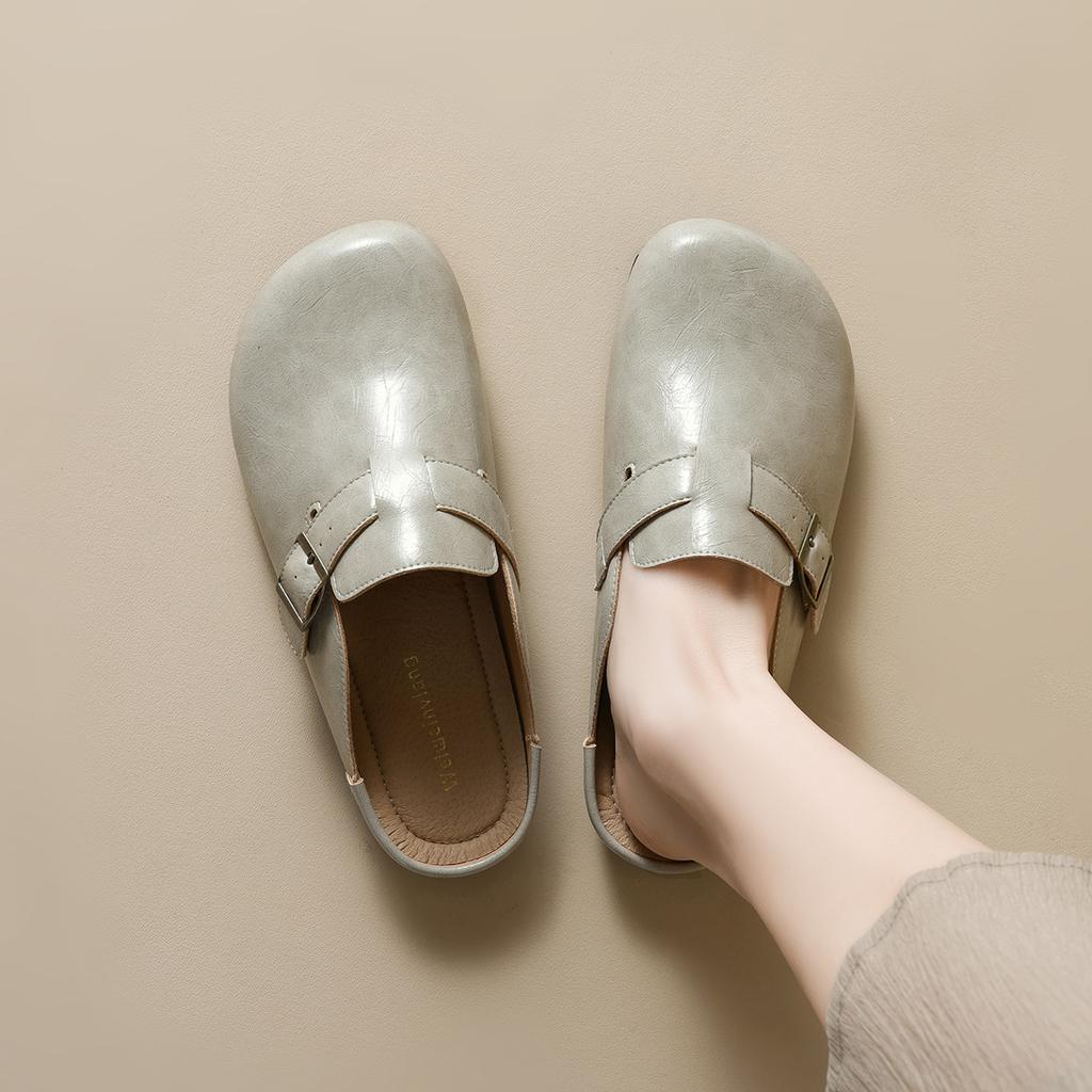 The women's pedals are the new Baotou semi-slippers, and the women's summer wears