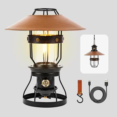 Tragbare Camping-Laternen Retro Hängezeltlampe Wasserdicht Dimmbares Campinglicht 3500mAh