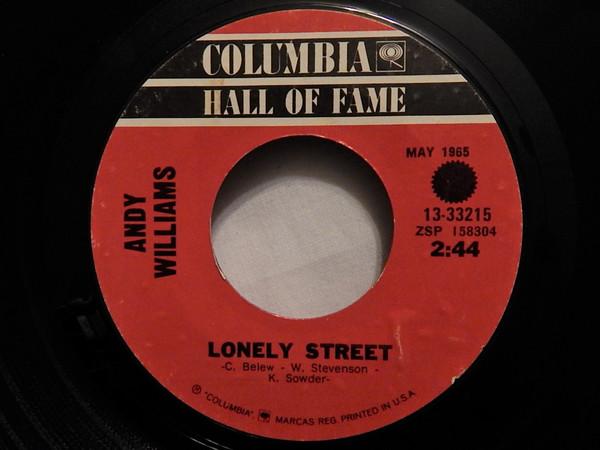 

7inch Record ANDY WILLIAMS - Lonely Street 1333215 Columbia US Pop Used