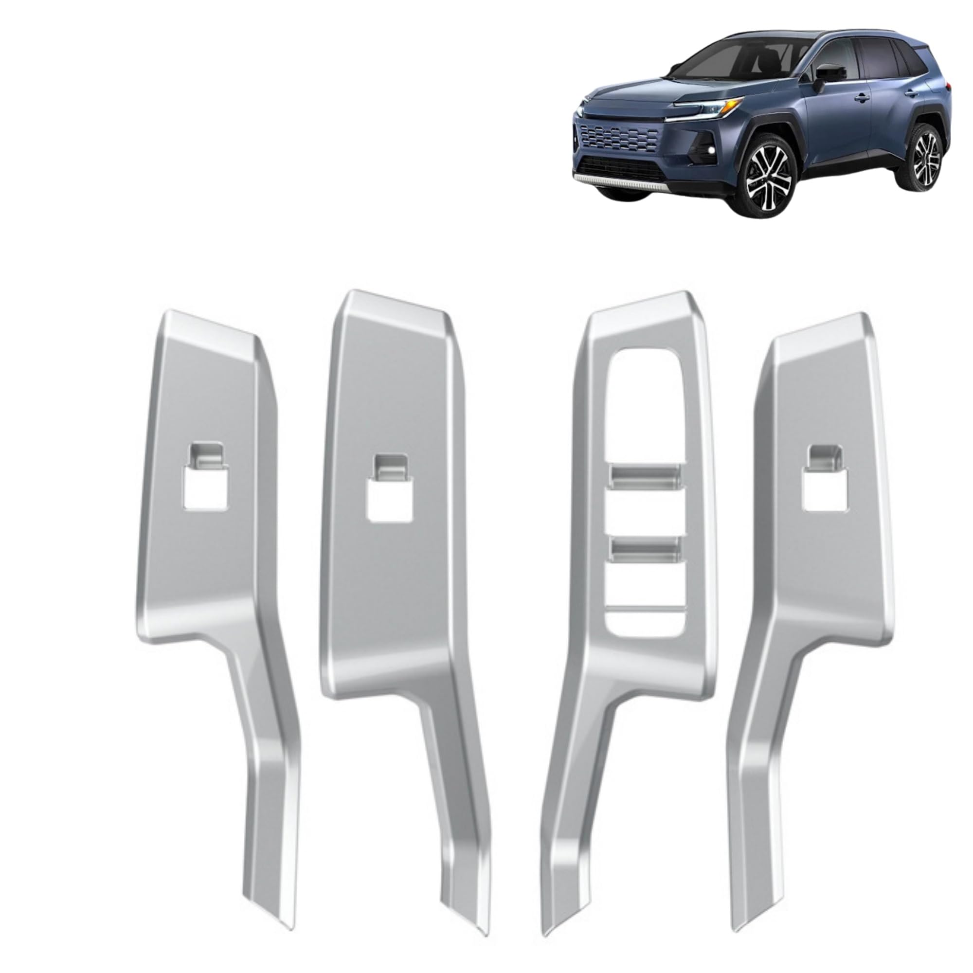 DodoxDIY Applicable New RAV4 60 Series Car Accessories Side Door ABS серебряный