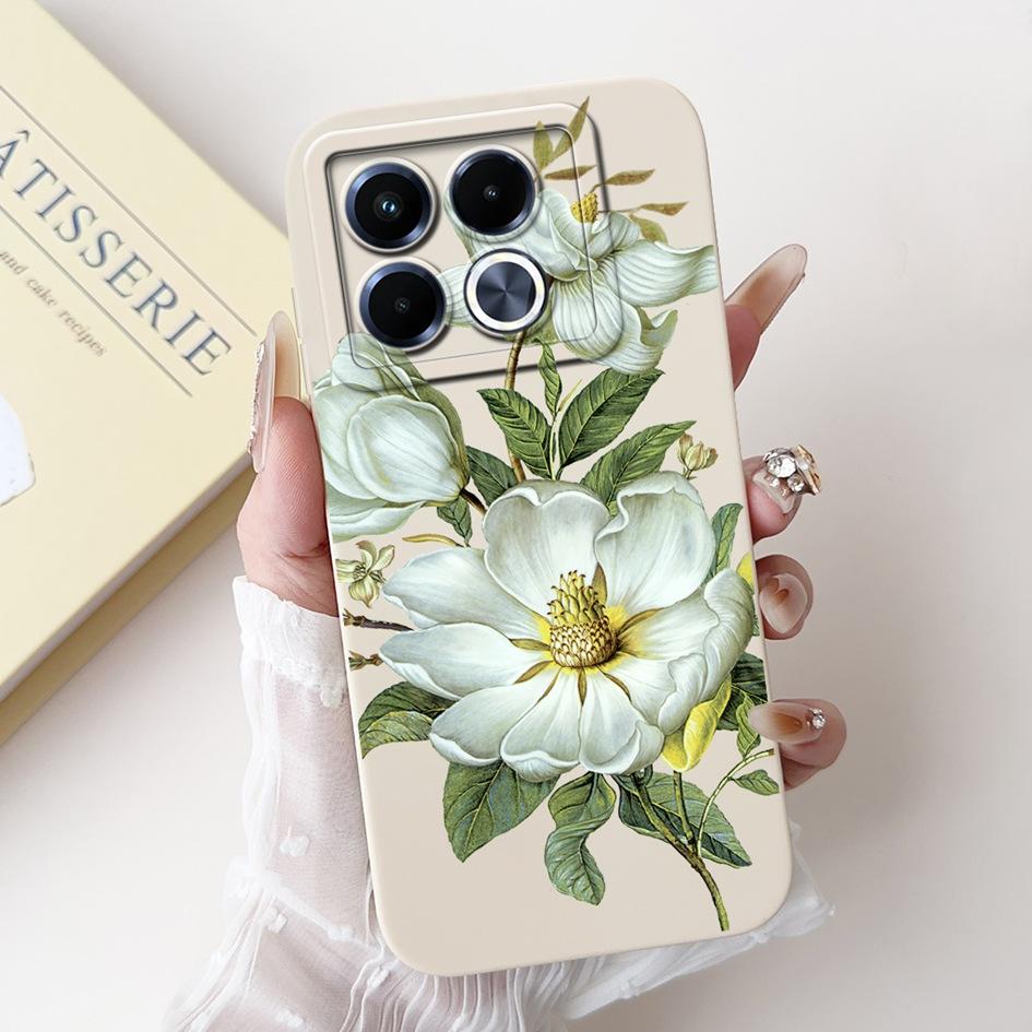 For Infinix Note 40 5G Case Cartoon Rabbit Flower Anti Slip Bumper Soft Silicone Cover For Infinix Note40 X6852 X6851 Phone Case