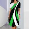 Short Sleeve Comfort Street 3d Printed Ladies Dress