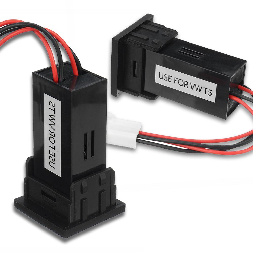 Ładowarka Samochodowa USB Podwójne Gniazdo Dla Volkswagen Voor VW T5 Transporter 2003-2009 Złącze Interfejsów USB Automobilowe Części do Ładowania