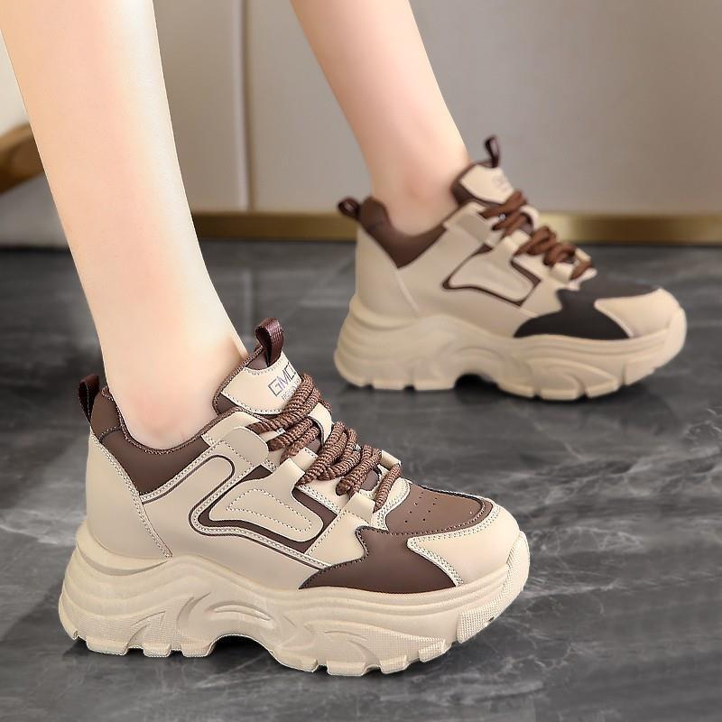 Women's 2024 Spring Dad Sneakers: Lightweight, Thick-Soled, Height-Boosting, Stylish Streetwear