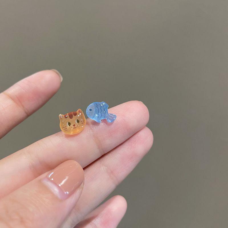 

Нишевый стиль Оригинальный кот Женский Игла из стерлингового серебра Студенческая серьга-гвоздик Pair of plastic needles