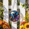 Yangyizhi Acrylic Jigsaw Puzzle Suncatcher, Stained Glass Style Halloween Skeleton Ghost Sun Catcher for Gothic Window Wall Hanging Decor