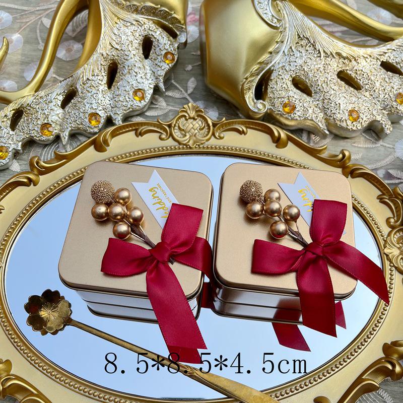 Персонализированные европейские золотые круглые свадебные бонбоньерки As shown, no processing needed