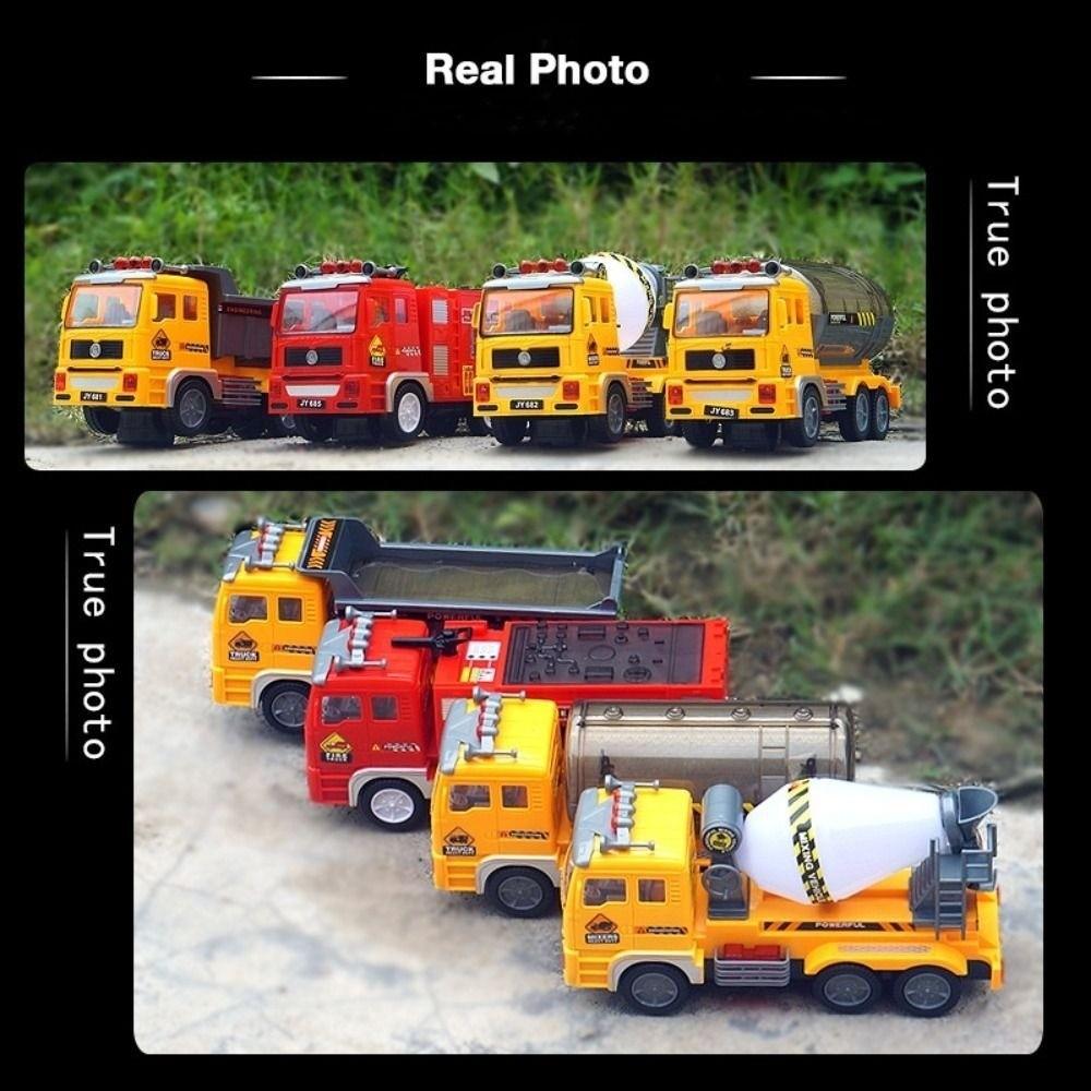 Flashing LED Fire Truck Toy Magnetic Engineering Vehicles Toy Parent-child Interaction