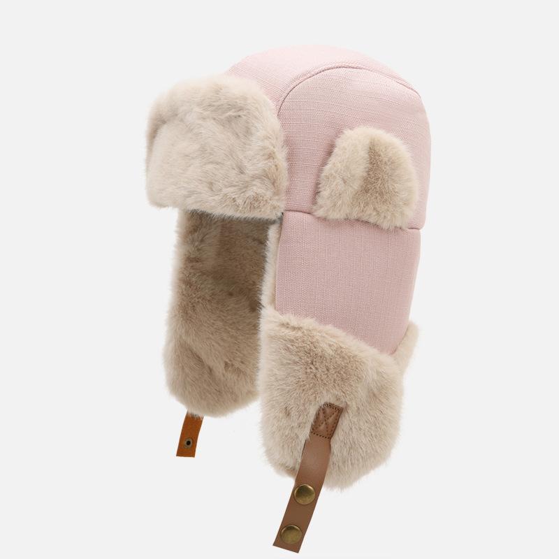 Thickened Velvet and Thickened Windproof and Warm Ear Protection Hat Outdoor Riding Cold Northeast Cotton Hat Men
