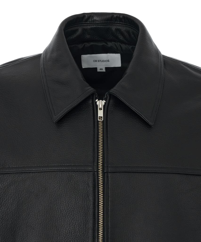 Ox Studios Lambskin Crop Leather Jacket
