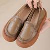 Fashion New authentic leather slip on flats women's ancient perforated breathable moccasins woman exquisite embossed rose loafers shoes