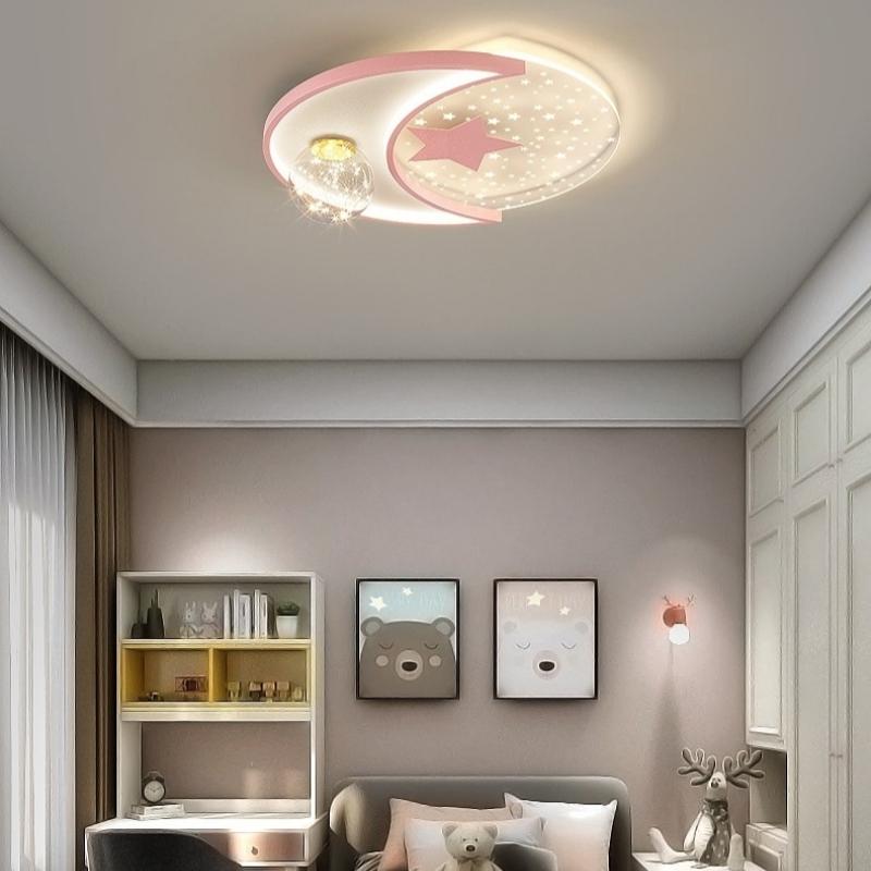 Children's Room LED Ceiling Light Nordic Luxury Starry Sky Bedroom Light Cute Girl Boy Baby Room Nursery Home Decoration Light