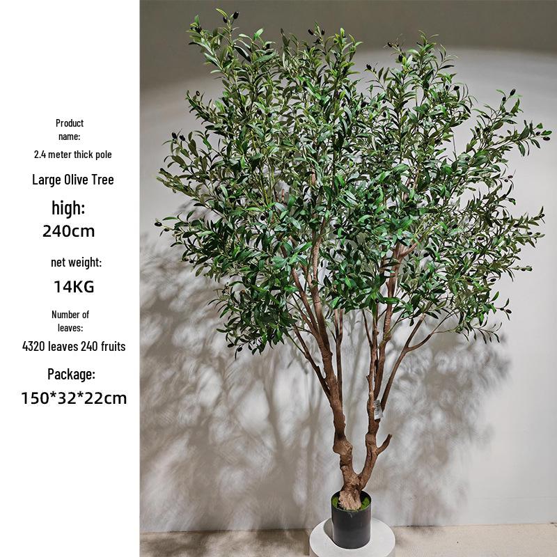 Olive Tree Potted Plant - Indoor Decor Simulation for Living Room