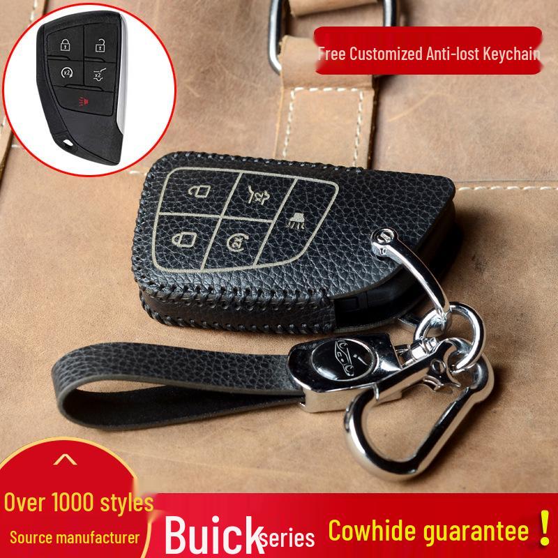 Premium Genuine Cowhide Key Case for Buick Envision: Secure Buckle Set