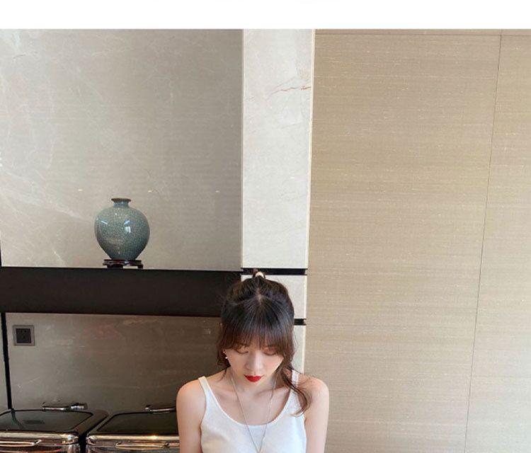 Sling 2024 Summer Slimming Ice Silk Knit Sleeveless Top for Women