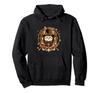 Steampunk Fox In Cylindrical Hat Hoodie Look.