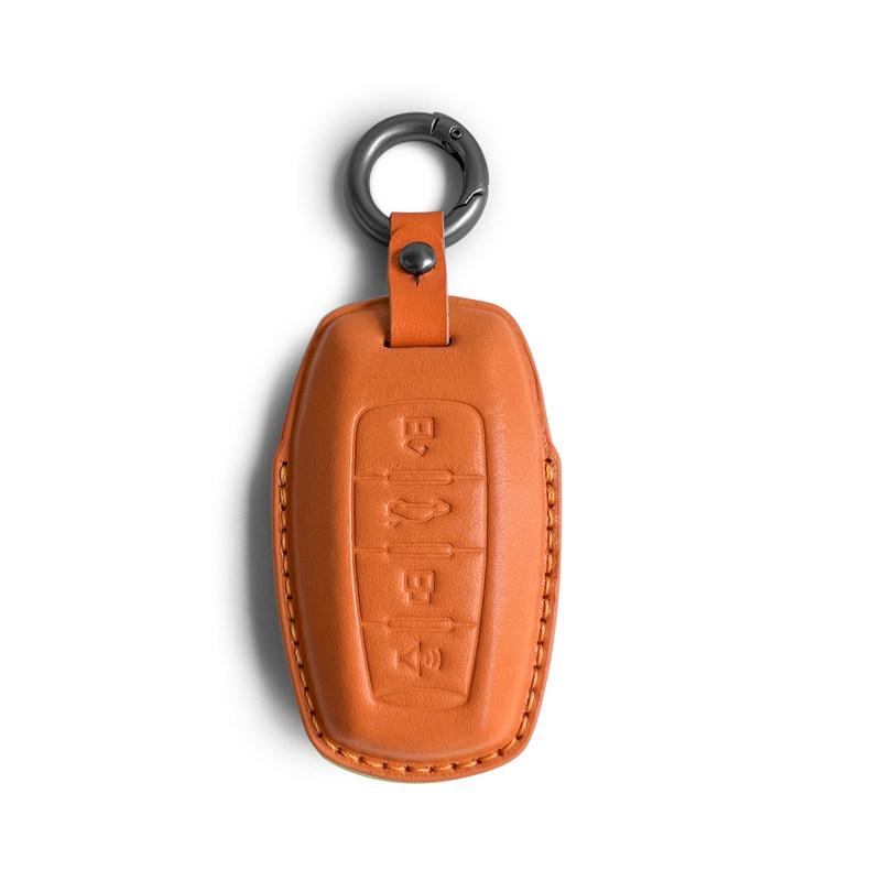 Haval Third Gen H6 Genuine Leather Key Case for H5/H9, Xiaolong/Menglong, Big Dog Car Key Holder