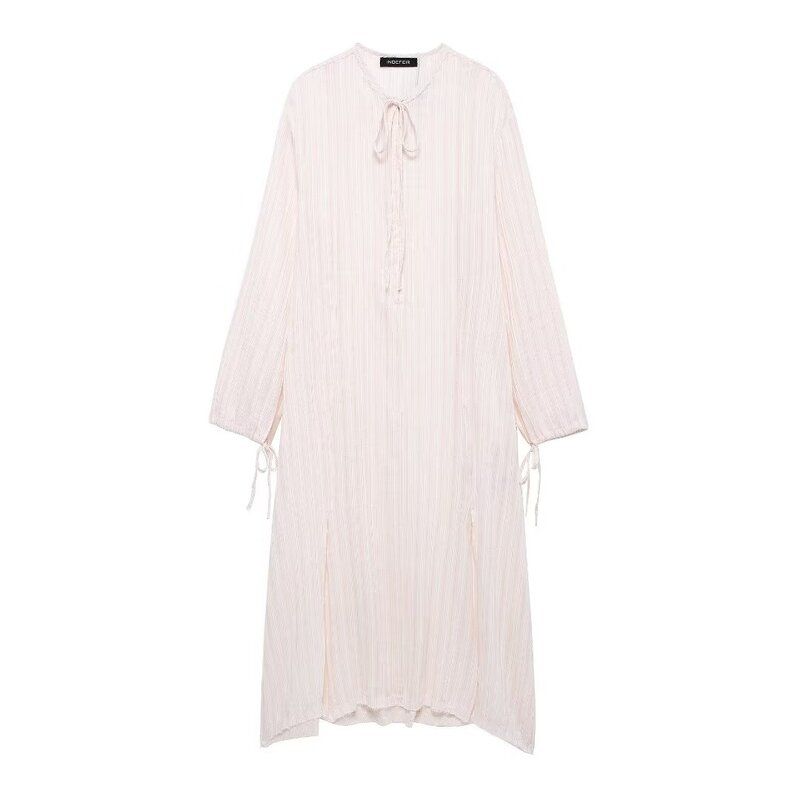 Fashion Style 2024 New Fall Women's Clothing Loose All-Matching Striped Long Dress Dress 8184700