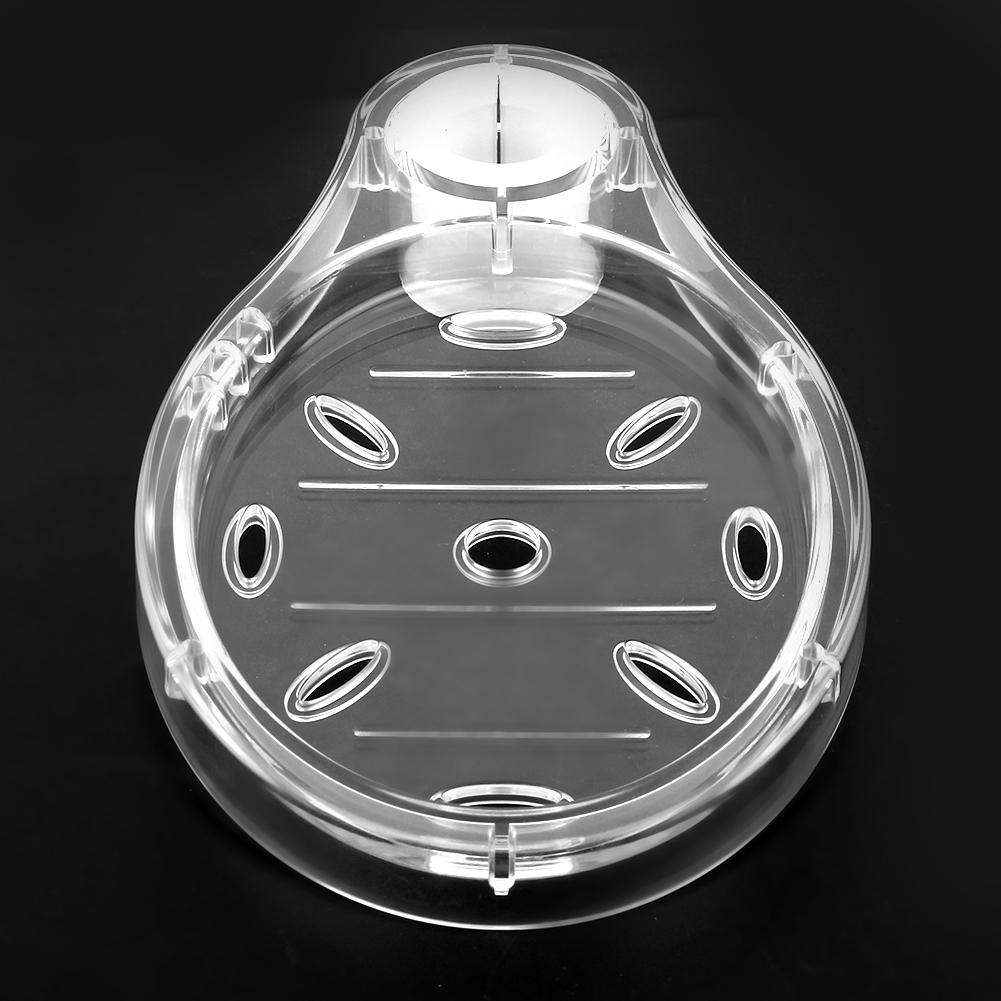 Transparent Round Acrylic Soap Dishes Box Holder Lifting Rod Bathroom Accessories