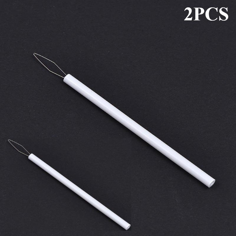 1/2 Stück Verlängertes Nadeleinfädler-Set für Nähmaschine, Handnähen, Stickerei, Perlenwerkzeug, DIY-Bastelzubehör (Gemischte Farbe)