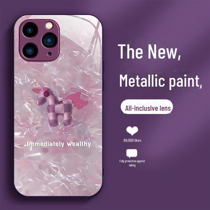 

Чехол Жидкое Стекло Ragdoll Pony для iPhone 11/11 Pro/13/15 MAX - Противоударный, Полная Защита iPhone 15 Pro