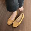 Giant soft flat-soled single shoes women's bow ballet shallow mouth soft sole