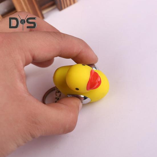 Elektroschock-Enten-Schlüsselanhänger, neuartiges Streich-Gadget-Spielzeug, kleiner elektrischer Touch-Schlüsselanhänger für Witzliebhaber, urkomisches Trickgeschenk