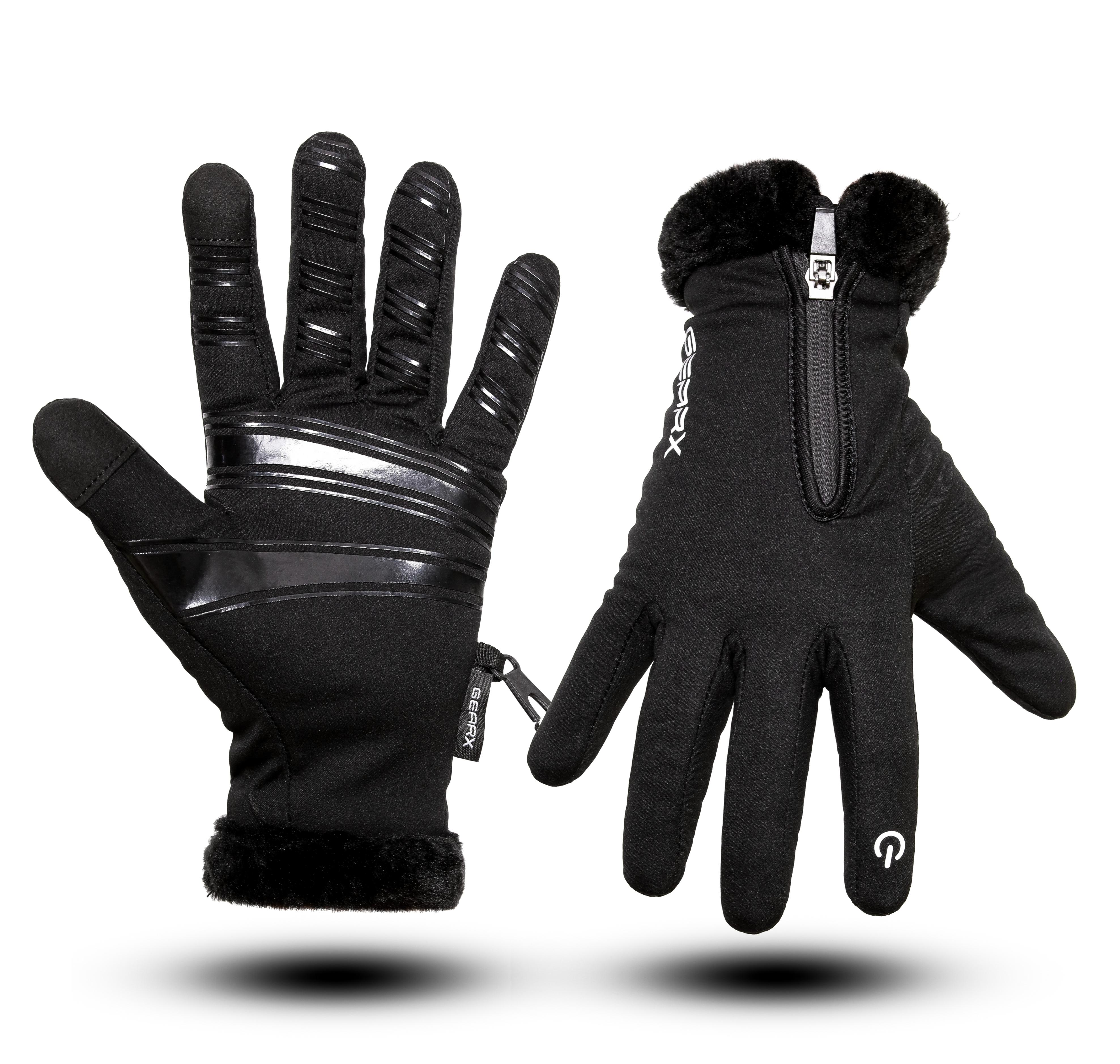 

Велоперчатки Водоотталкивающие Термальные Лыжные Меховые Манжеты велосипедные Парусные Езда Рабочие Беговые Перчатки XL чёрный