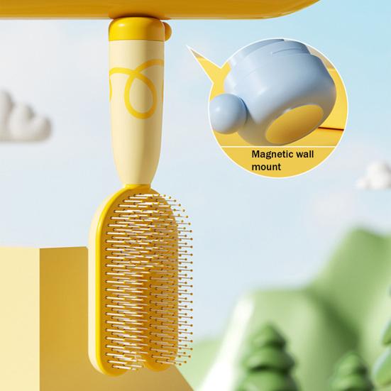 U-shaped Air Cushion Brush Magnetic Multi-functional Anti-static Scalp Massage Comb Women Portable