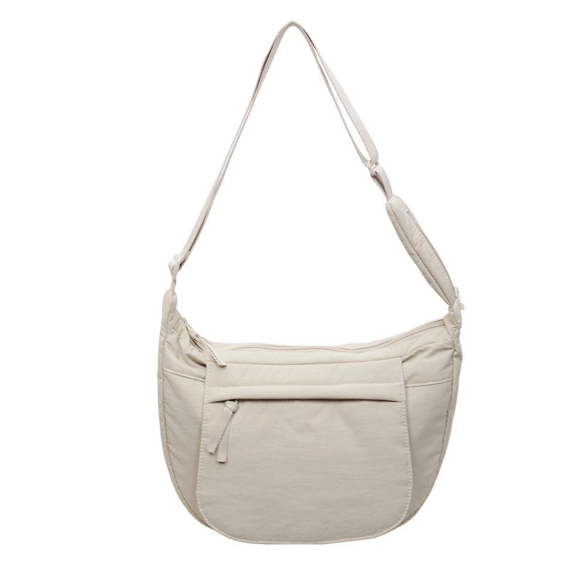 

Korean Style Versatile Nylon Shoulder Bag - Large Capacity Crossbody грязно-белый