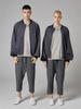 ATHPLATFORM Au02Pt02 Crop Baggy Pants_Melange Gray