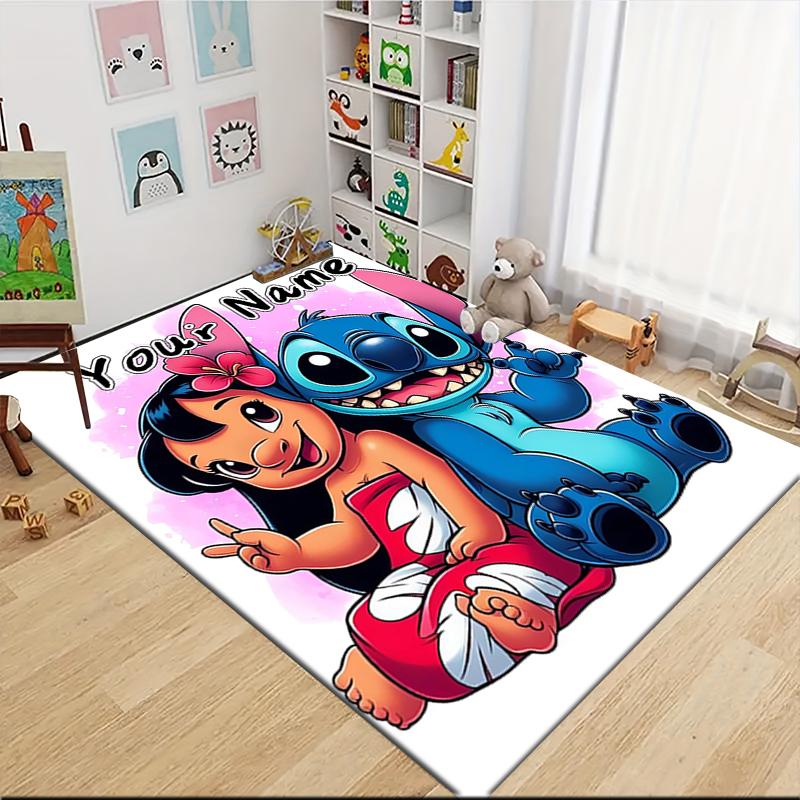 Custom Name Cosmic Angel Stitch Carpet Rug Customizable Soft Washable Anti-Slip Home Living Room Sofa Mats Personalized Rug. 0909367