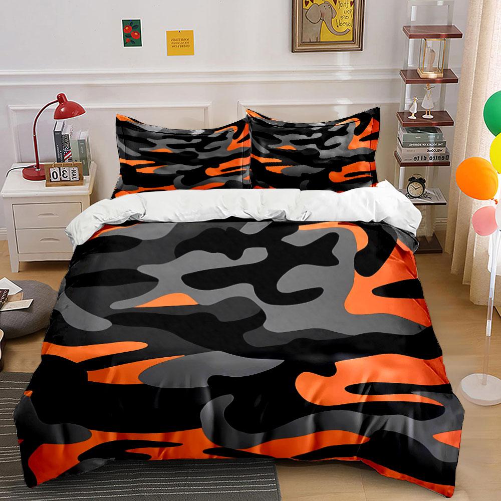Camouflage Themed Outdoor Gear Set Kid'S And Adults' Bedroom Decor, Exquisite Three-Piece Bedding Set Gift