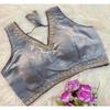 Blusa sin mangas de mezcla de seda para mujer Ropa de fiesta india Diseñador Étnico Choli