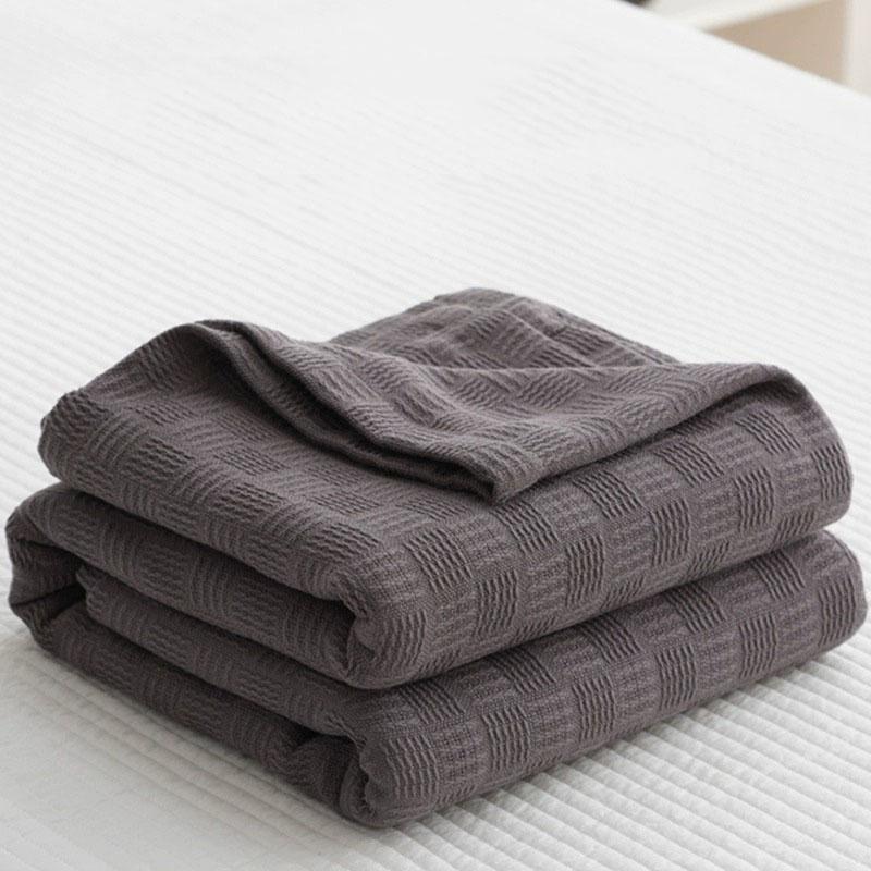 Japanese Plaid Blanket Sofa Nap Shawl Blanket Children Adult Double Cotton Gauze Towel Quilt Blanket Bedding