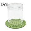 Pot Mat 6Pcs Drink Coasters with Holder Anti-scald Sturdy Lightweight Round Non-slip Embroidery Placemat Food Grade Pure Silicone Hot Coffee