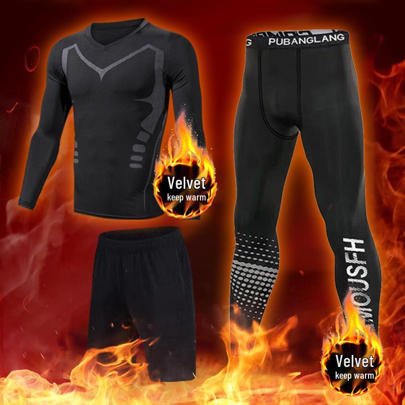 Men's High Elasticity Winter Running Base Layer Suit
