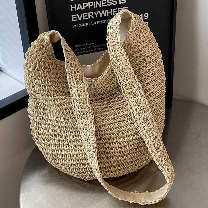 

Ленивый ветер расслабленное чувство плетеная сумка женская летняя сумка через плечо подмышкой повседневная большая вместительная пляжная сумка бежевый