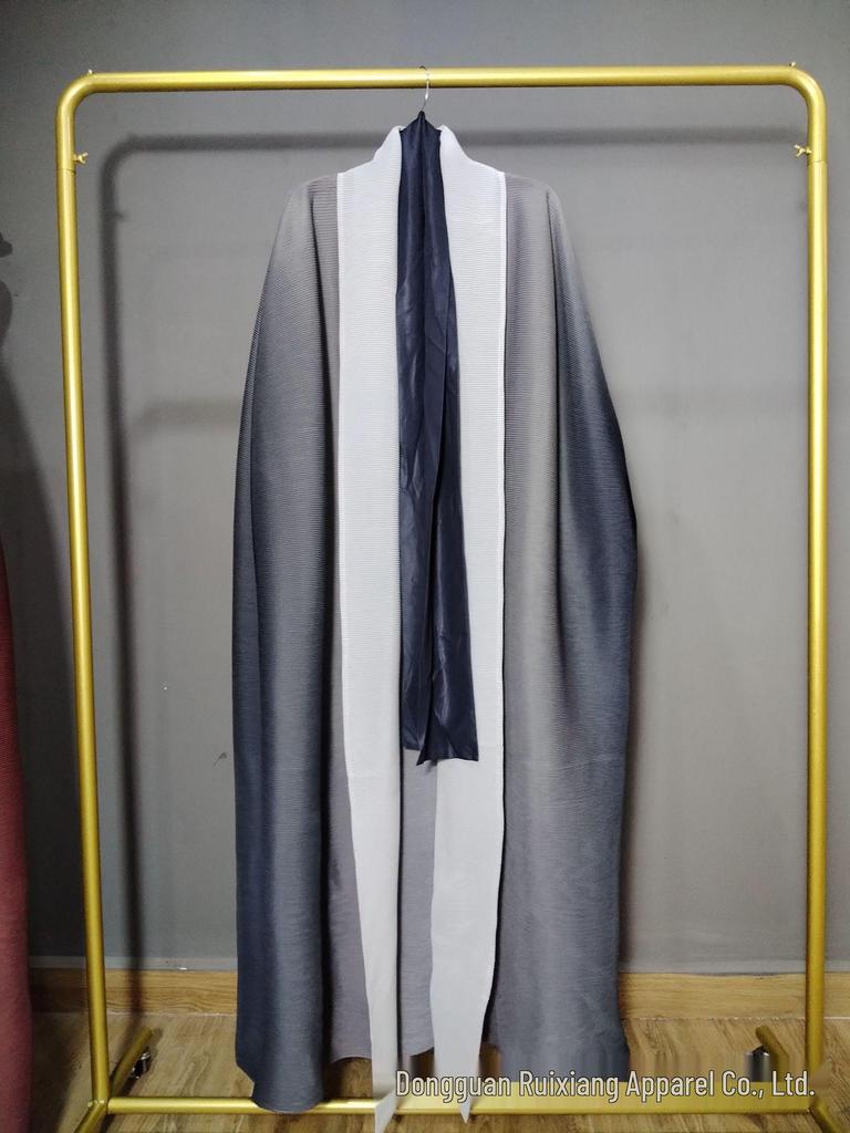 Plus Size African Pleated Long Dress Set - Miyake Style