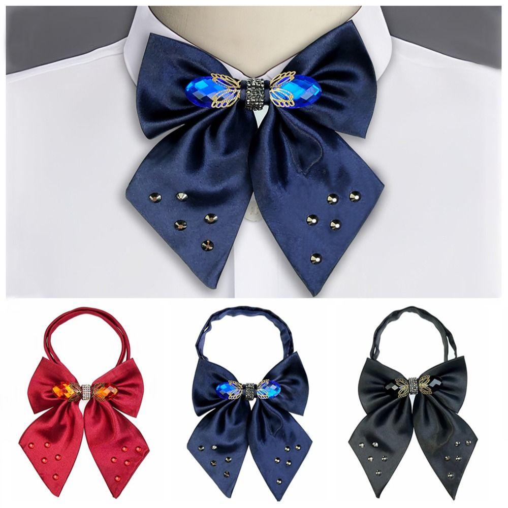 Crystal Bow Collar Flower Cloth School Uniform Collar Fashion Neck Wear Ties School