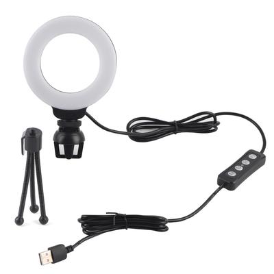 4-Zoll-LED-Ringlicht, dimmbar, Selfie-Fülllicht mit Clip für Live-Video für Laptop, Tablet-PC