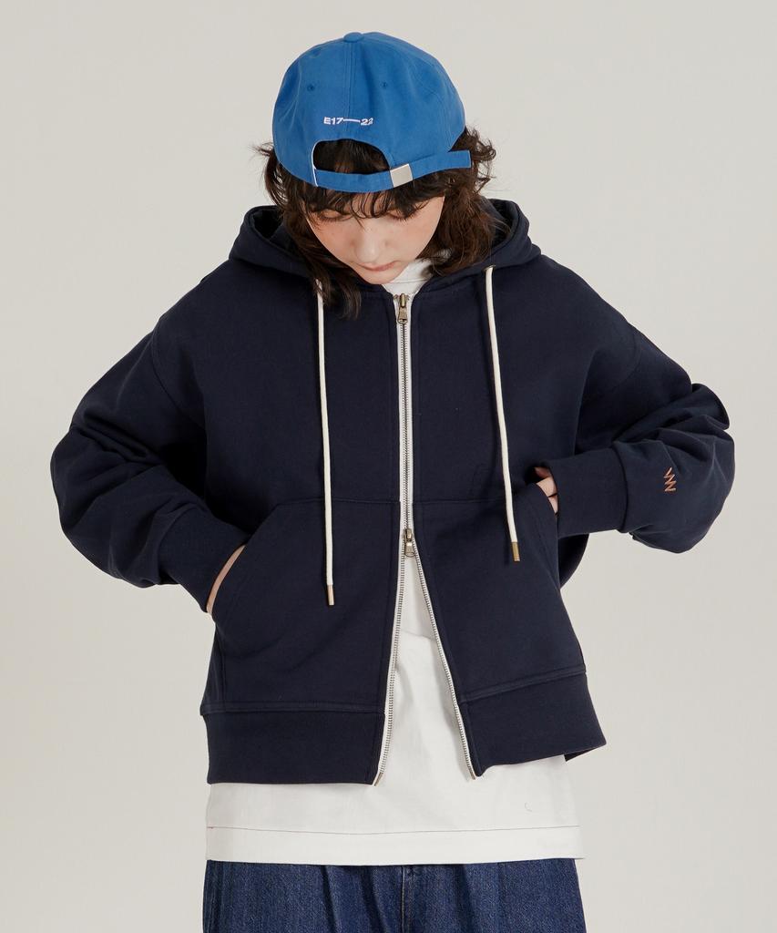 Wv Project Easy Heavy Cotton Zip-Up Navy Mjhd7781