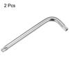 Uxcell T45 Torx Starkey Chrome Vanadium Steel Hand Tool for Automotive and Home Set of 2 Tamper-Proof Wrench, L-Shaped 6-Point Wrench, Repairs,