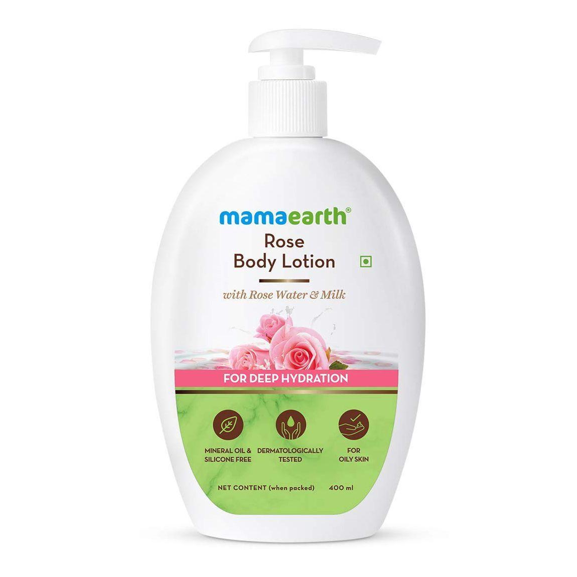 

Лосьон для тела с Розой: для глубокого увлажнения кожи (400 мл), Rose Body Lotion for Deep Hydration, Mamaearth