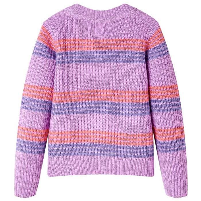 Pull-over rayé tricoté pour enfants lilas et rose 92/104/116/128/140