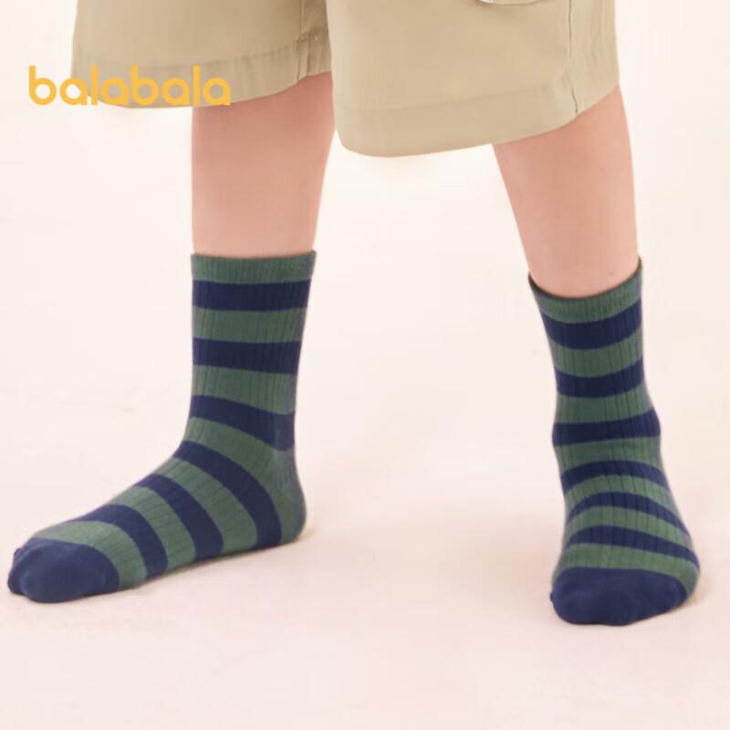 Balabala Kids  Striped Mid-Calf Socks (4-Pair Pack) 140