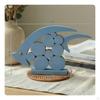 Wooden Fishes Figurine Coastal Decor Desktop Display Nautical Wood Sculpture for