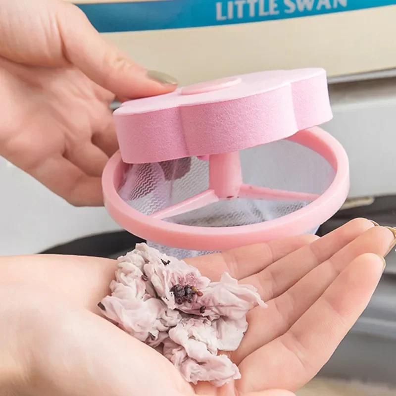 

Durable Washing Machine Filter Bag Thickened Floating Mesh Laundry Hair Removal Device for Effective Clothes Cleaning рожевий