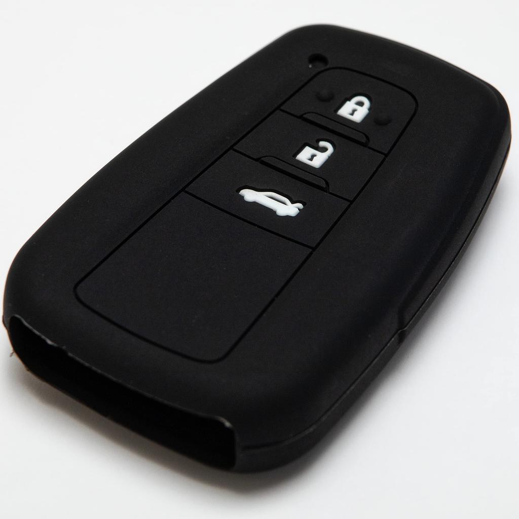 MALAKO TOYOTA 17 Silicone Cover for Toyota Cars Smart Key 3 Buttons Yellow Black