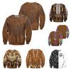 Spring New Men's Sweatshirt Fashionable 3D Digital Loose Casual Round Neck Pullover Top